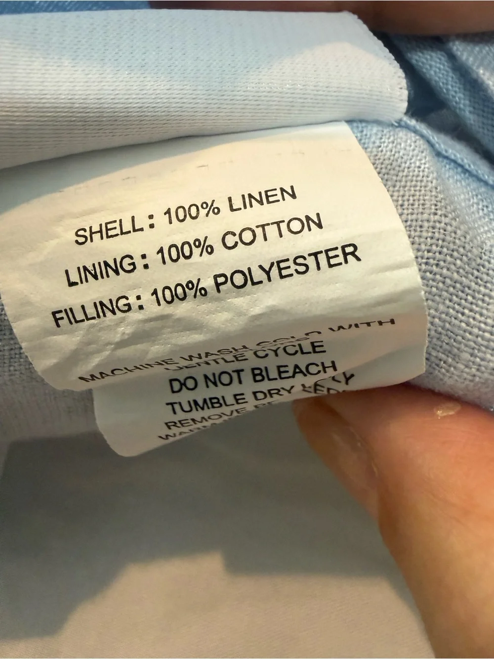 NWT Serena & Lily pair of Sutter Linen Euro pillowcases in Hydrangea